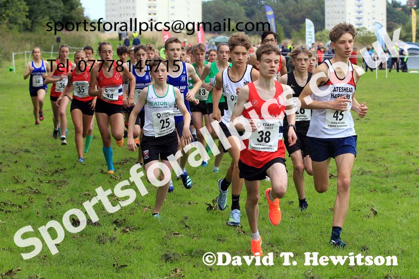 Boys and Girls under-15s, Farringdon Cross Country Relays, Sunderland.  Photo: David T. Hewitson/Sports for All Pics